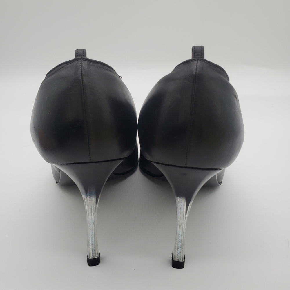 CHANEL Vintage 2000 Black Leather Pump Heels 41 - Picture 11 of 16